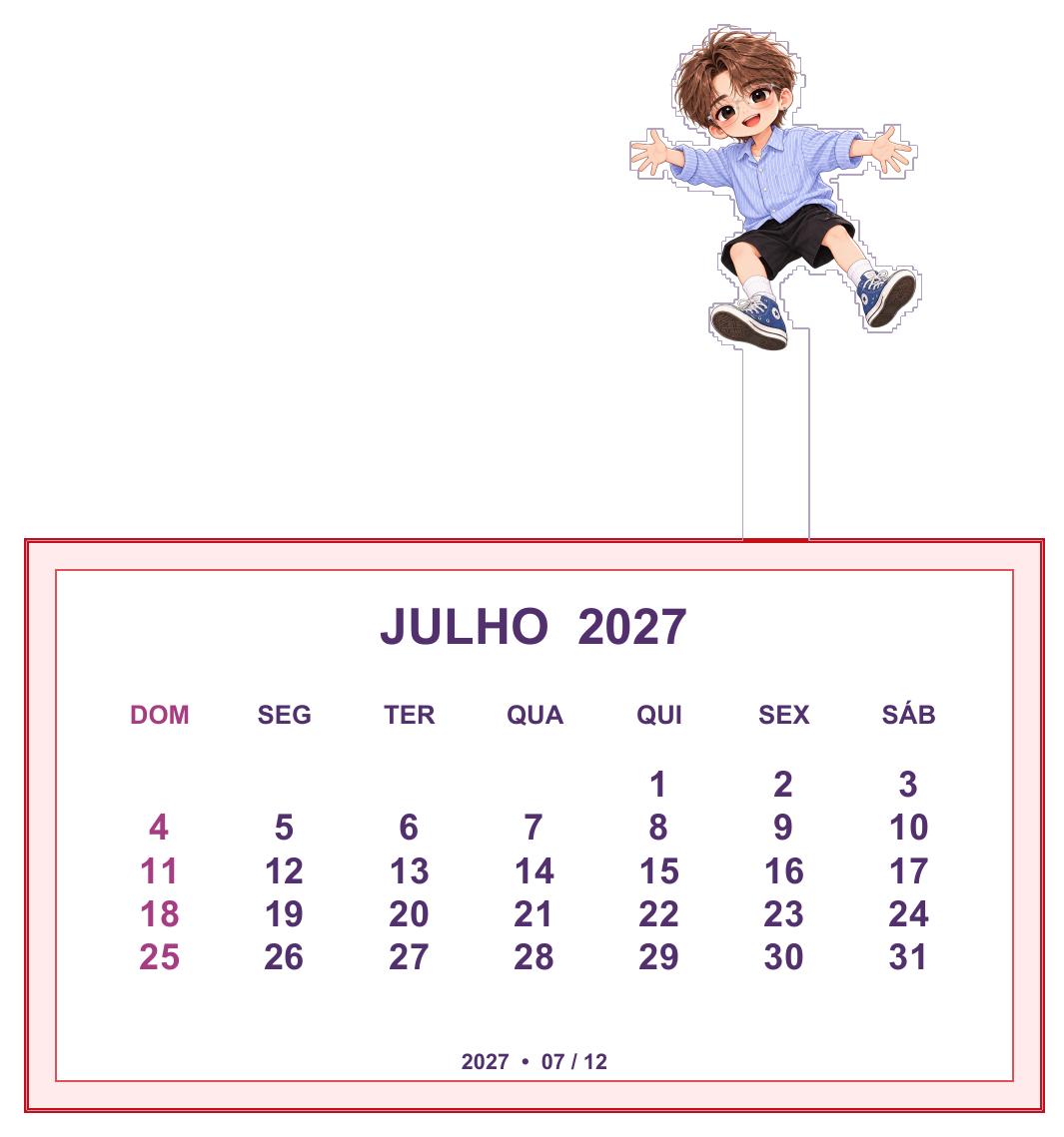 Calendário K-pop de julho de 2027