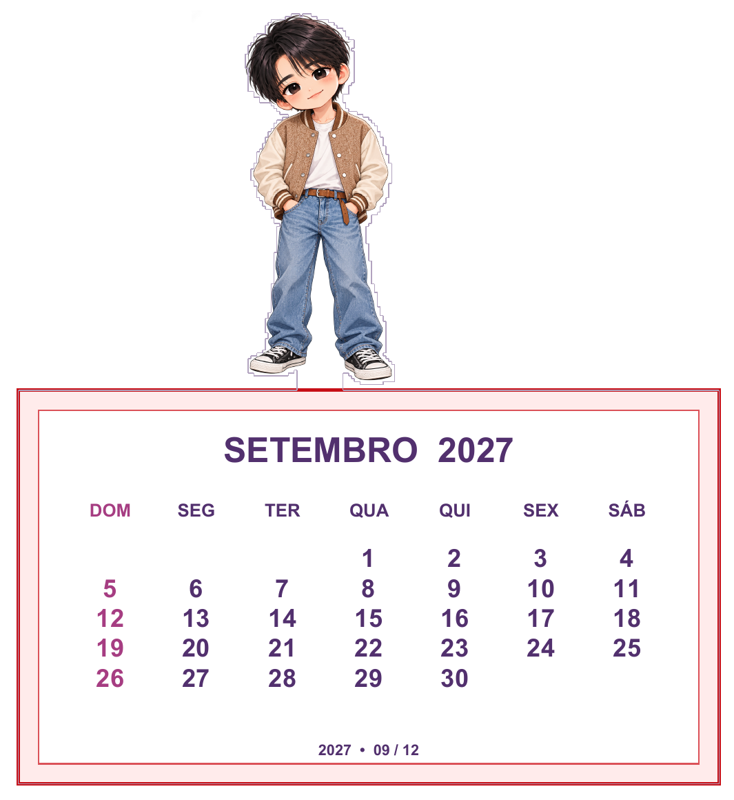 Calendário K-pop de setembro de 2027