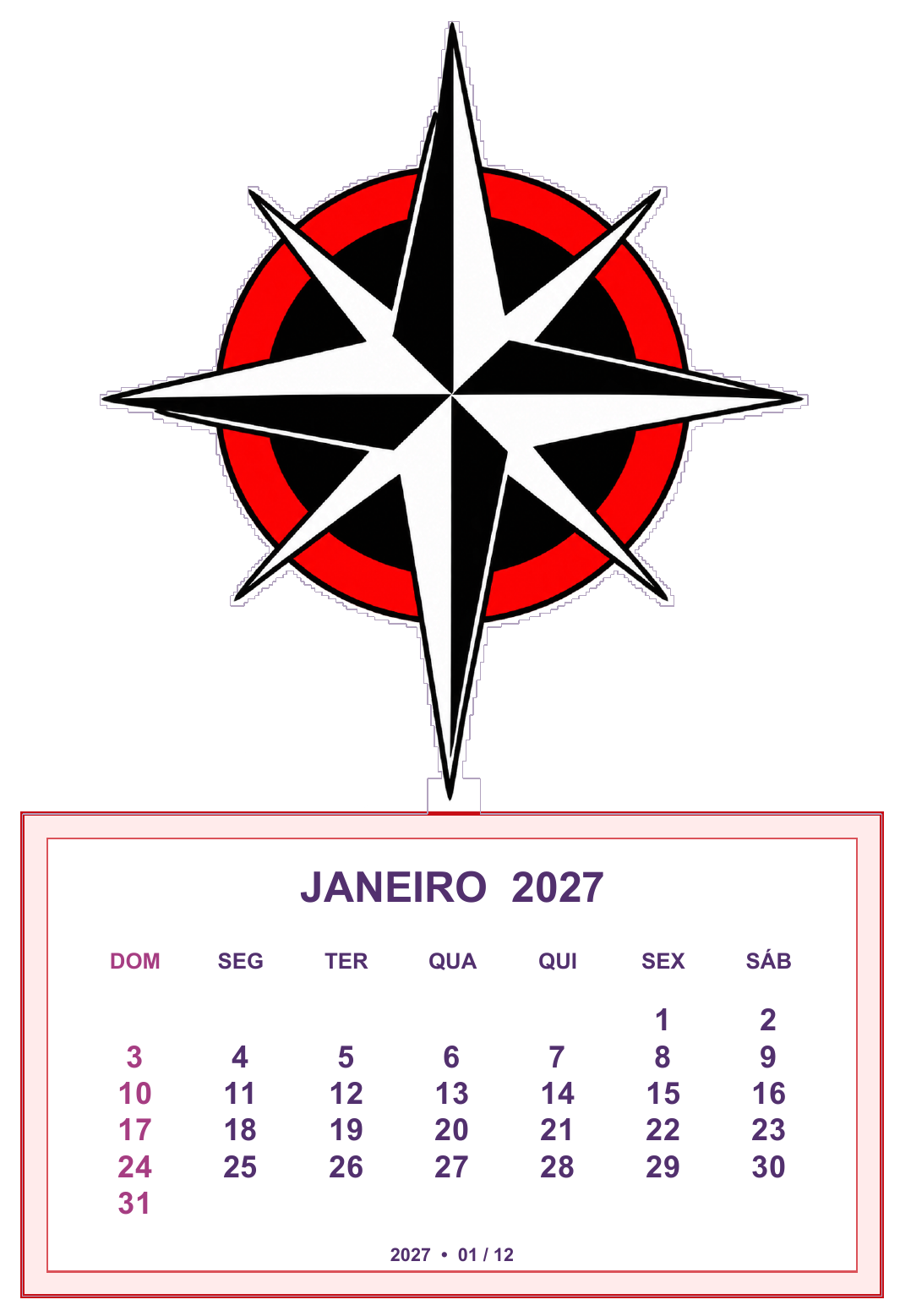 Calendário K-pop de janeiro de 2027