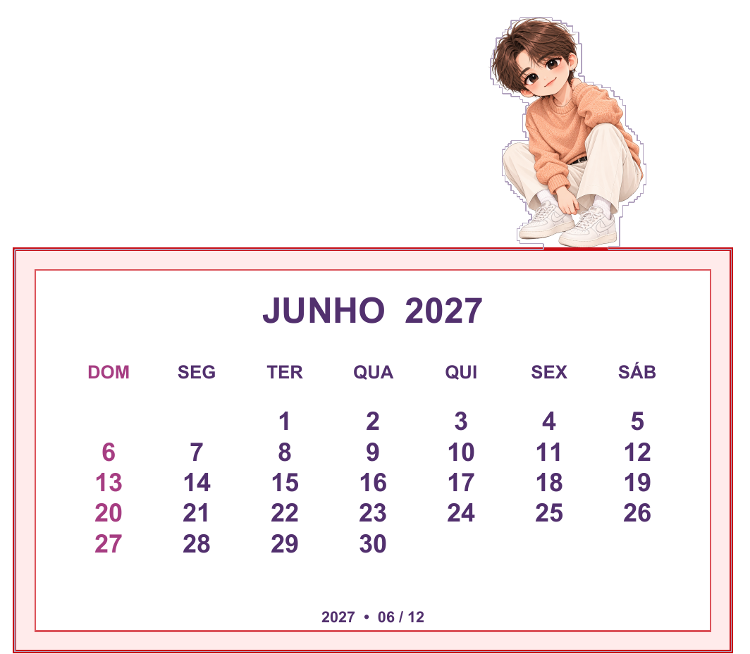 Calendário K-pop de junho de 2027
